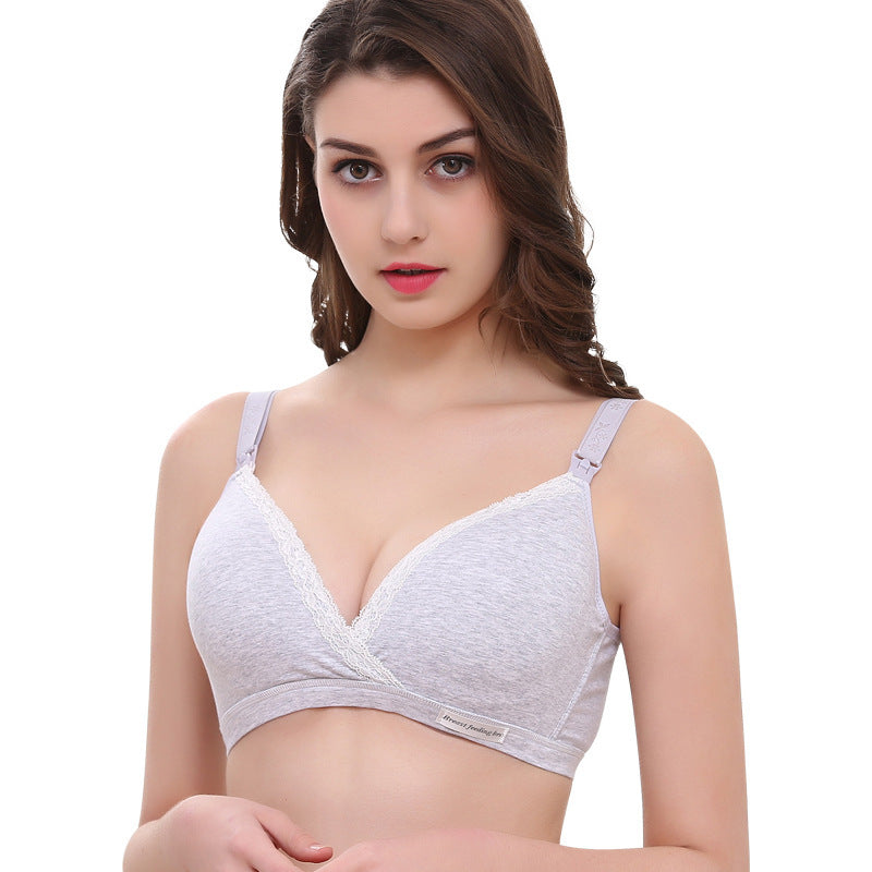 Aura Celeste®Bra, No Steel Ring, Double Buckle, Breastfeeding Underwear For Pregnant Women Cross-type Breastfeeding